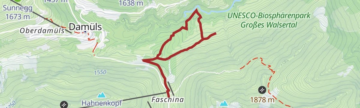 Route map: Entschleunigungsweg „Walser Wald Apotheke"